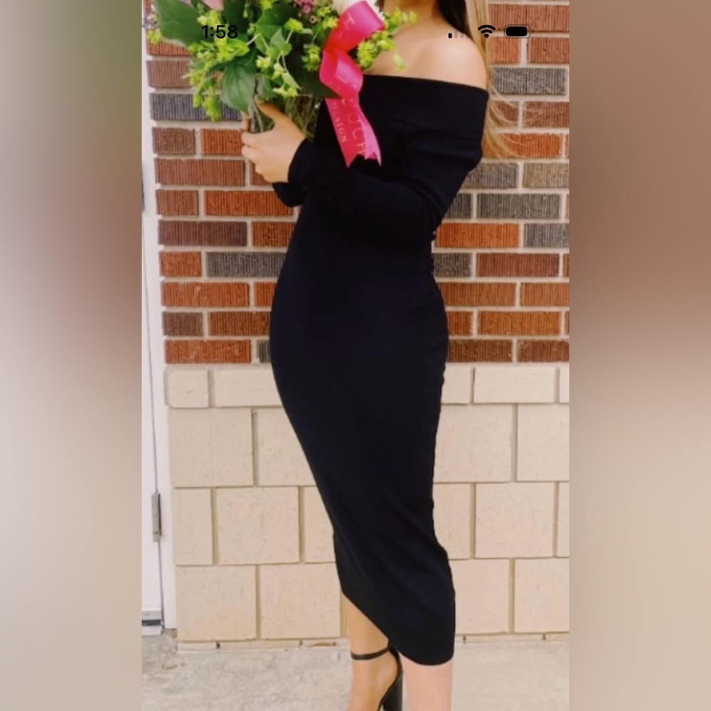 Bardot Black Sleeveless Mock Neck Bodycon Dress
